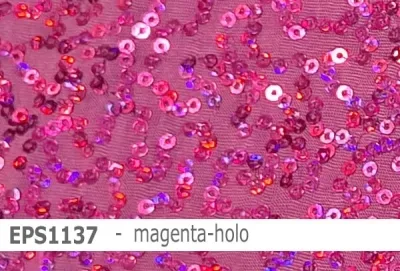 elastischer Paillettenstoff - 3mm Holo-Pailletten