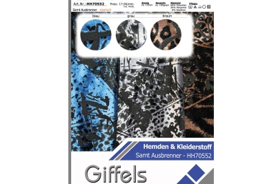 Hemdenstoff Samt - Ausbrenner- HH70552 - Reste