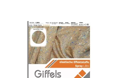 Lycra Spray - col. tan/silber holo