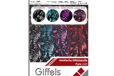 Lycra Design Pyro mit Hologramm - L609 - Reste