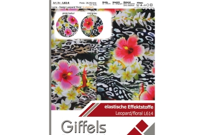Lycra Design Leopard floral - L614 - Reste