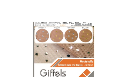 Stretch net mit Glitzer - weicher Netzstoff