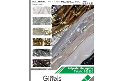Polyester Georgette - Metallic - Reste