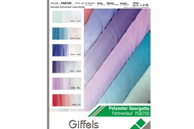 Polyester Georgette - Farbverlauf - Reste