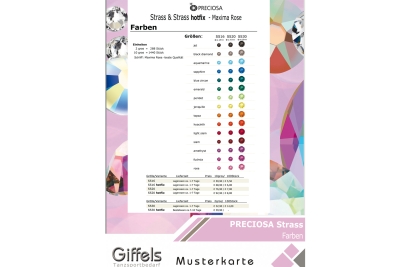 Preciosa MAXIMA HOTFIX Strass SS30/Ø:6,4mm - Farben