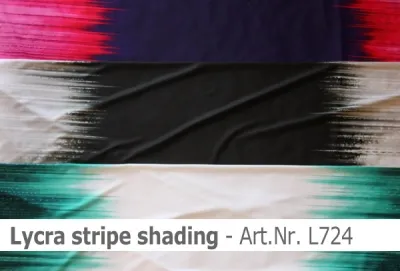 L724 - Lycra mit interessantem Farbverlauf stripe shading - weiss-marine