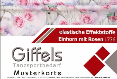 Bestellen Sie die Musterkarte Einhorn mit Rosen L736