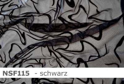Stretch net - weicher Netzstoff beflockt - Reste