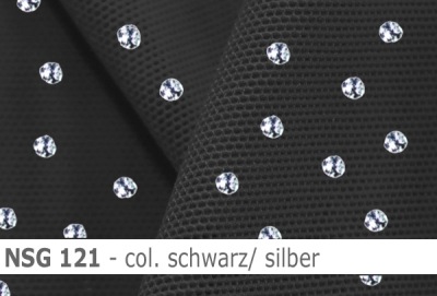 Stretch net - weicher Netzstoff mit Pailletten - Reste