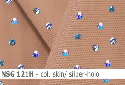 Stretch net - weicher Netzstoff mit Holo-Pailletten - Reste