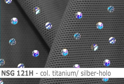 Stretch net - weicher Netzstoff mit Holo-Pailletten - Reste