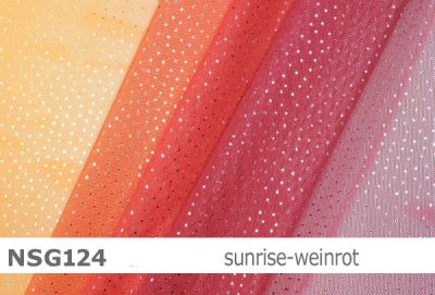Netzstoff mit Farbverlauf & Pailletten - Reste