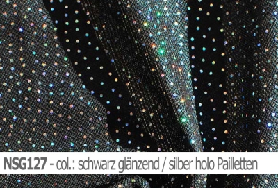 Stretch net - weicher Netzstoff mit Pailletten - Reste