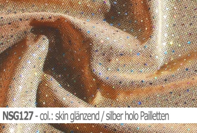 Stretch net - weicher Netzstoff mit Pailletten - Reste