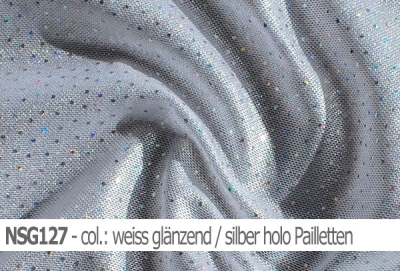 Stretch net - weicher Netzstoff mit Pailletten - Reste