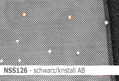 Netzstoff - Strecht net mit Strass - Reste