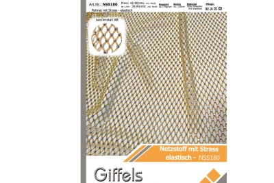 Netzstoff - Fishnet mit Strass