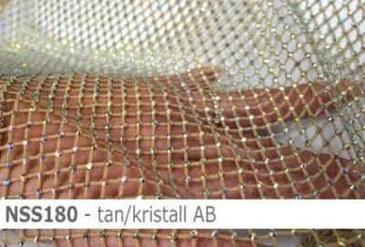 Netzstoff - Fishnet mit Strass