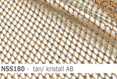 Netzstoff - Fishnet mit Strass