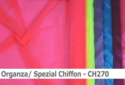 Oranza in bester Qualität. Wir bieten Ihnen leuchtende Farben, und unser Organza ist schiebefest.