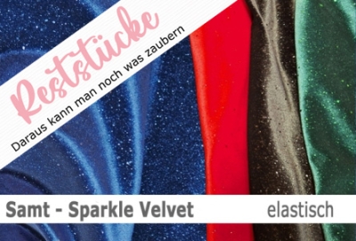 Samt/ Sparkle Velvet - elastisch - Reste