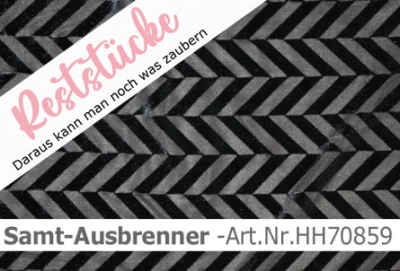 Samt Ausbrenner im gestreiften Design