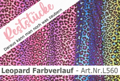 Lycra Leopard Farbverlauf- L560 - Reste