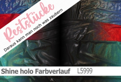 Shine holo Farbverlauf farbig - schwarz ist in drei Variationen erhältlich.