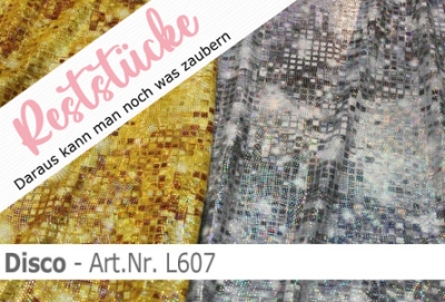 Diesen Effektstoff bieten wir in 2 Farben an. Lycra/ elastischer Badeanzugstoff im Discokugel Design