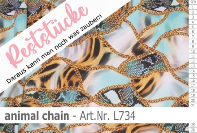elastischer Lycrastoff -Badeanzugstoff-Lycra Design animal chain