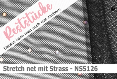 Netzstoff - Strecht net mit Strass - Reste