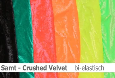 bielastsicher Samt - crushed velvet in vielen Farben