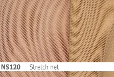 Den elastischen Netzstoff -stretch net- bieten wir Ihnen in 2 Hautvariationen.