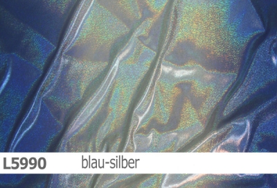 Lycra - Design Shine holo Farbver. farbig-silber - Reste
