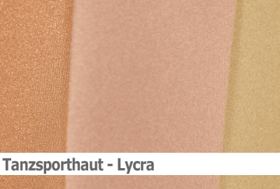 Tanzsporthaut - Lycra in drei verschiedenen Hautvariationen