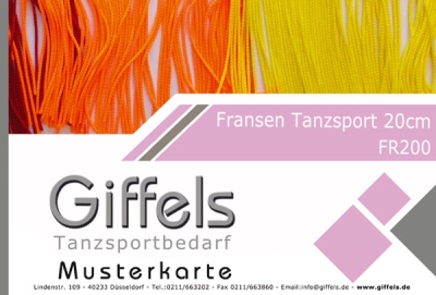 Tanzsortfransen-Musterkarte